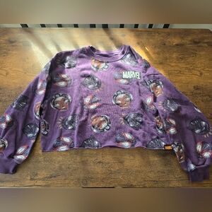 Marvel Womens Purple Character Print Sweatshirt Large